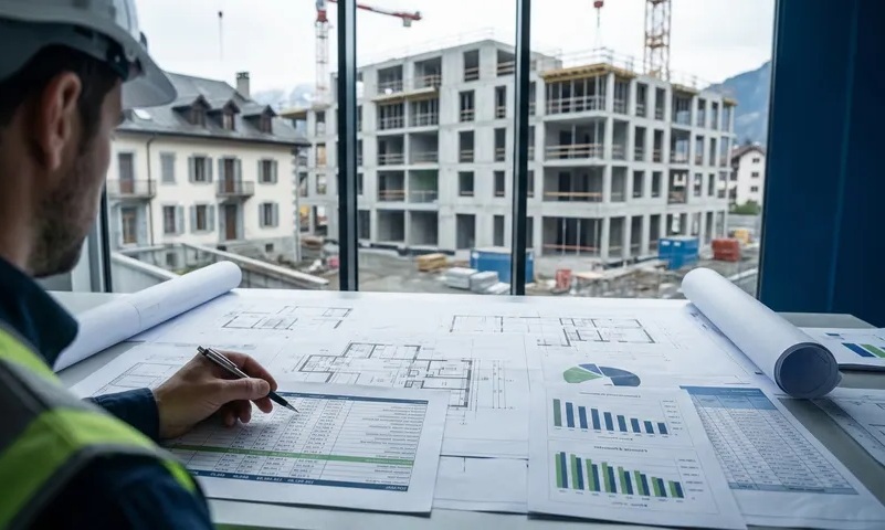 Chantier de construction en plusieurs phases avec suivi de réception par lot